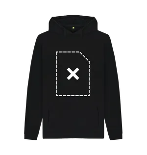 White design on a black T-shirt: Sometimes when the link to an resource is broken you get a dashed document icon with a cross in the center of it