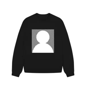 White design on a black T-shirt: Sometimes when someone hasnt uploaded a photo for their avatar you see a simple outline of a persons head and shoulders instead