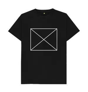 White design on a black T-shirt: Sometimes when there isnt an image already you get a diagram of a box with a cross through it